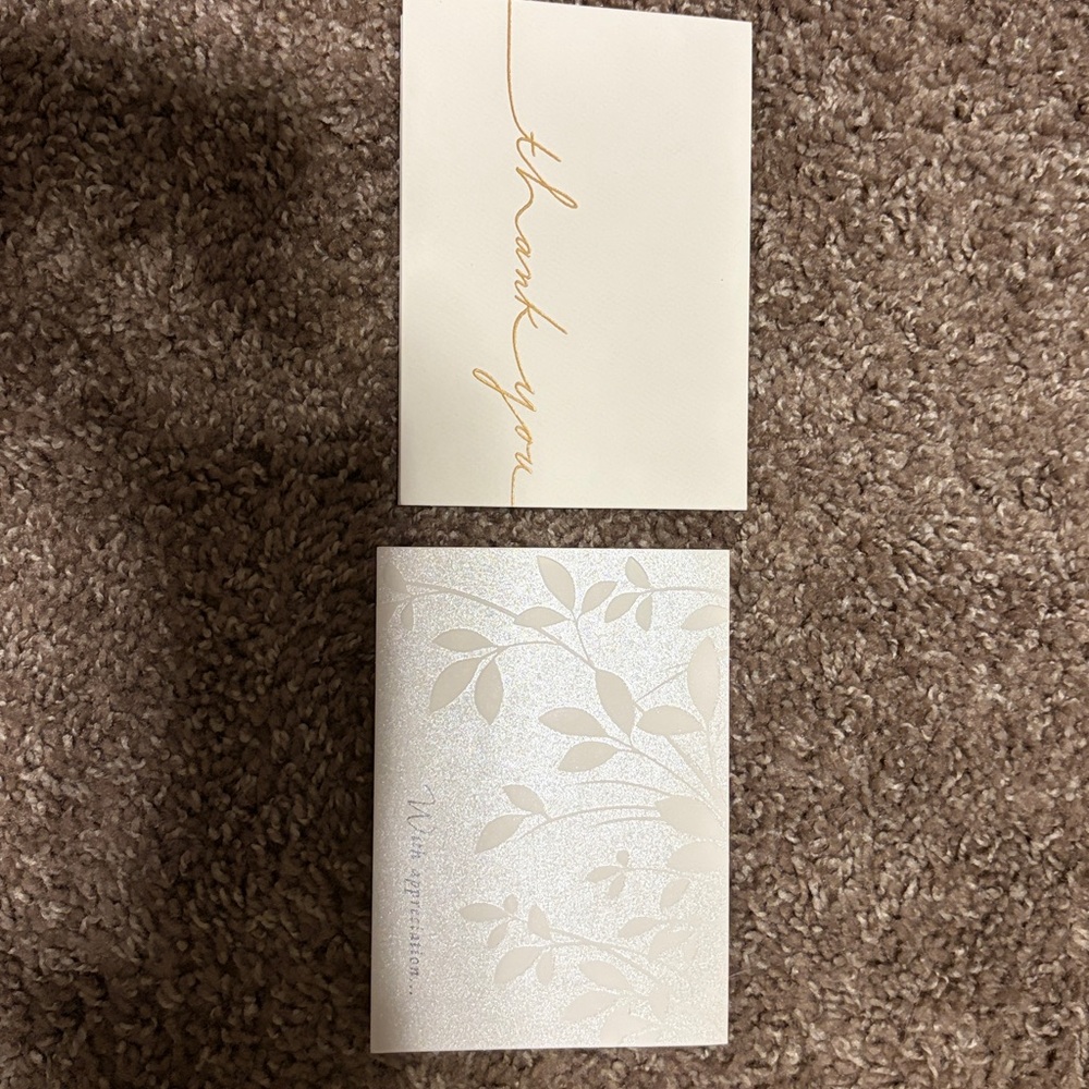HALLMARK THANK YOU & WITH APPRECIATION CARDS (10 in each box= 20 total)